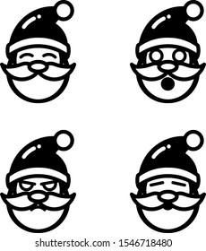 Simple 4 Santa Claus Head