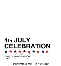 Simple 4th July independence day poster