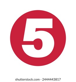 Servicio simple del diseño del logotipo del número 5