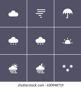 simple 9 weather icons