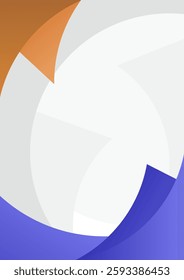 Simple A4 Blue and orange corporate background