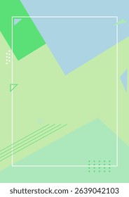 simple a4 geometric line design template vector