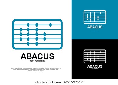 Simples ícone de ábaco para educação, matemática e cálculo. Um símbolo clássico de aprendizado e sabedoria.