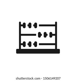Simple abacus icons with 3 rows in solid style design on white background. Suitable for school, education, toys, website app, user interface and pattern design. Pixel Perfect 48x48. Vector EPS 10