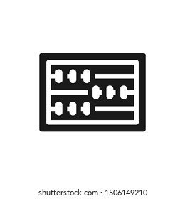 Simple abacus icons with 3 rows in solid style design on white background. Suitable for school, education, toys, website app, user interface and pattern design. Pixel Perfect 48x48. Vector EPS 10