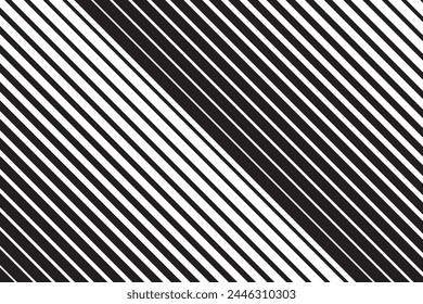  simple abestract black color small to big blend halftone daigonal line pattern a black and white background with a black and white striped pattern