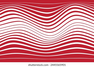 simple abestract red rose color horizontal halftone wavy line pattern