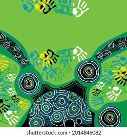 Simple aboriginal motifs. Redraw to vector.