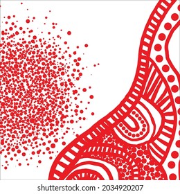 Simple Aboriginal texture, redrawn to vector.