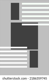 Simple abstarct wallpaper, wall art vector, wallpaper gray.