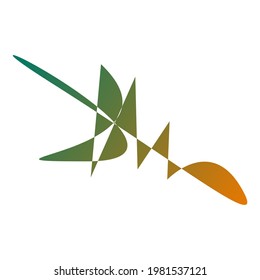 un sencillo logotipo de tipo abstracto en verde