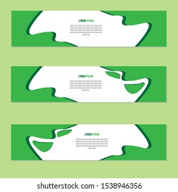 simple abstrack vektor banner design green background.