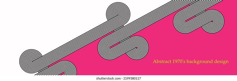 Simple abstract 1970's background design in futuristic retro style. vector design