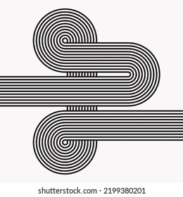 Simple abstract 1970's background design in futuristic retro style. vector design