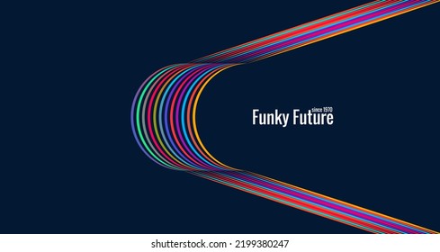 Simple abstract 1970's background design in futuristic retro style. vector design