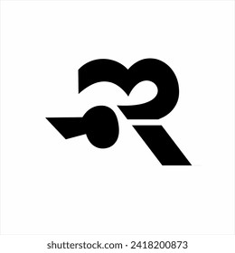 Simple abstract 5R number logo design.