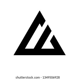 Simple abstract AE font logo vector design