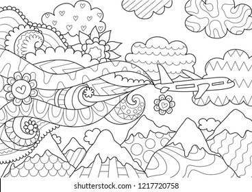 61 Coloring Pages Of An Airplane  Latest
