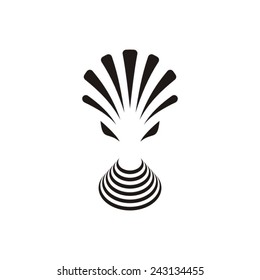 Simple abstract alien or extraterrestrial creature vector icon