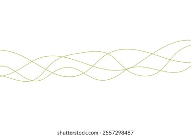 simple abstract avocado green color wavy pattern