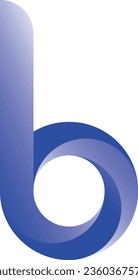 simple abstract 'b' letter logo design