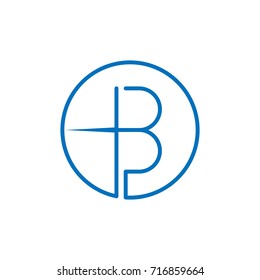 Simple abstract b letter logo design template, vector illustration 