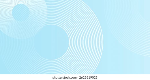 Simple abstract background  blue white gradations  circle effect shape memphis modern natural