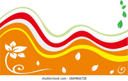 Simple abstract background with colorful ornaments