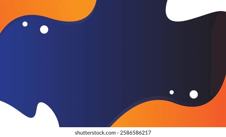 Simple abstract background design with a modern style, a combination of blue, white and orange colors.