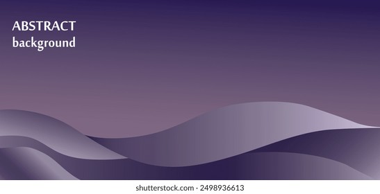 Simple abstract background design with purple nuances. Beautiful, soft and flowing elements.