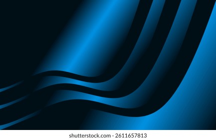 Simple Abstract Background Design Version Gradient with Wave Lines in Dark Blue and Black for Branding, Ads, Social Media, Wallpaper, Website etc