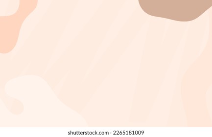Simple abstract background with doodle shape and line art in chocolates background. Wallpaper design for social media posts. Paper background in minimal trendy flat style with copy space for text.