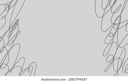 Simple abstract background with doodle shape and line art in background. Wallpaper design for social media posts. Paper background in minimal trendy flat style.