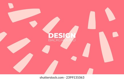 Simple abstract background with doodle shape and line art in pink background. Wallpaper design for social media posts. Paper background in minimal trendy flat style.