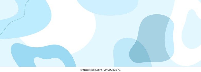 Simple abstract background with doodle shape and line art in blue background. Wallpaper design for social media posts. Paper background in minimal trendy flat style with copy space for text.