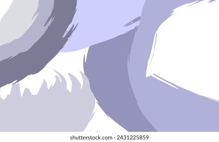Simple abstract background with doodle shape and line art in blue background. Wallpaper design for social media posts. Paper background in minimal trendy flat style with copy space for text.