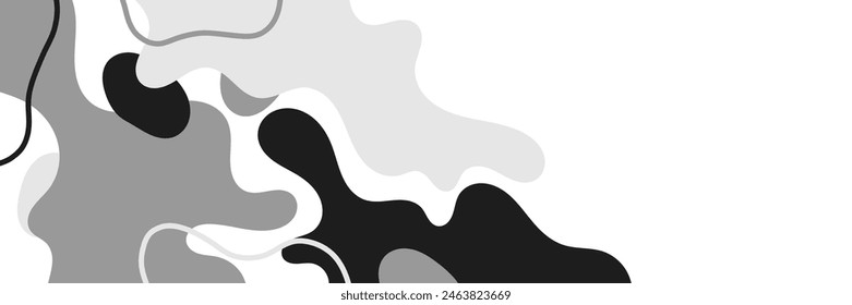 Simple abstract background with doodle shape and line art in background. Wallpaper design for social media posts. Paper background in minimal trendy flat style.