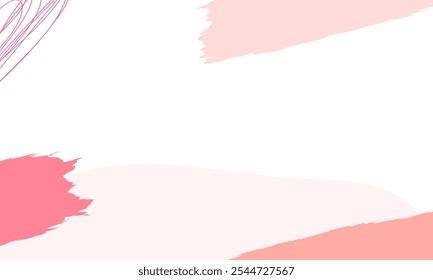 Simple abstract background with doodle shape and line art in pastel background. Wallpaper design for social media posts. Paper background in minimal trendy flat style with copy space for text.