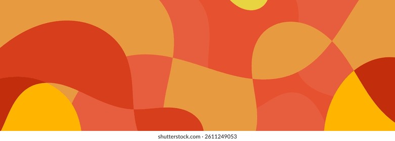 Simple abstract background with doodle shape and line art in pastel background. Paper background in minimal trendy flat style with copy space for text.