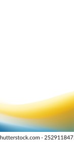 A simple abstract background featuring a smooth gradient transition from white to yellow and blue. The colors create a soft, calming effect.