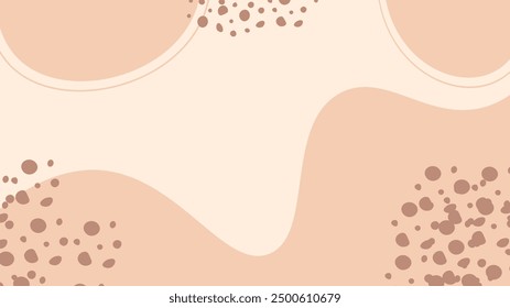 Fondo abstracto simple en estilo plano con puntos y ondas. Vector