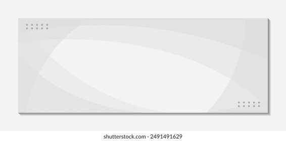 Simple abstract background gray curved pattern on white background, modern business card design
