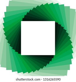 Simple abstract background with green color blend squares and place for text, beautiful frame, vector illustration