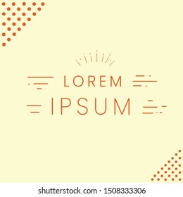 Simple abstract background layout template design with place for text orange colored. Sunset theme.