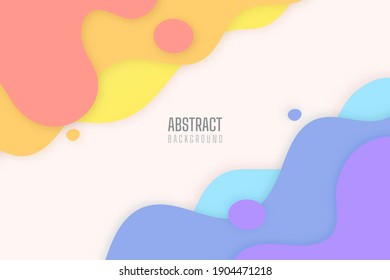Simple abstract background of liquid colored drops modern graphic design.