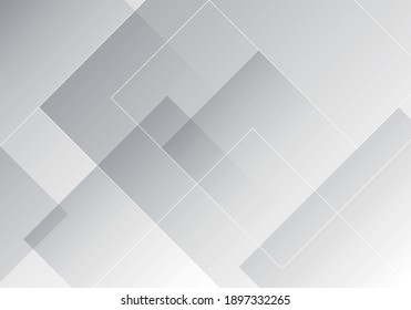 Simple abstract background material with overlapping square gray gradients