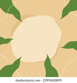Simple abstract background with nature pastel background. Wallpaper design for social media posts. Paper background in minimal trendy flat style with copy space for text.