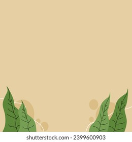 Simple abstract background with nature pastel background. Wallpaper design for social media posts. Paper background in minimal trendy flat style with copy space for text.
