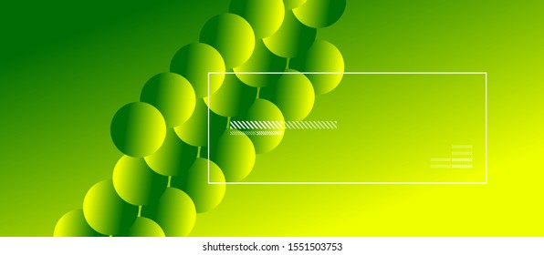 Simple abstract background with neon color circles. Memphis Style Geometric Pattern. Vector Illustration For Wallpaper, Banner, Background, Card, Book Illustration, landing page
