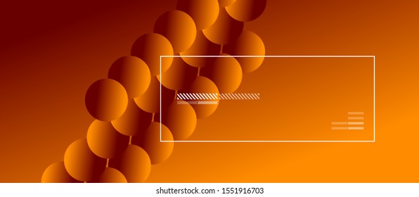 Sencillo fondo abstracto con círculos de color neón. Patrón Geométrico Memphis Style. Ilustración vectorial para fondo de escritorio, pancarta, fondo, tarjeta, ilustración del libro, página de inicio